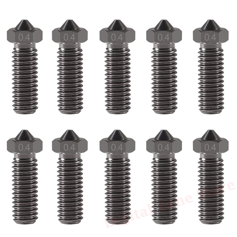3D Printing Industry - 10ชิ้น V6หัวฉีดภูเขาไฟเหล็กแข็ง M6เกลียว0.4มม. สำหรับไส้หลอด1.75 3D ชิ้นส่วนเครื่องพิมพ์
