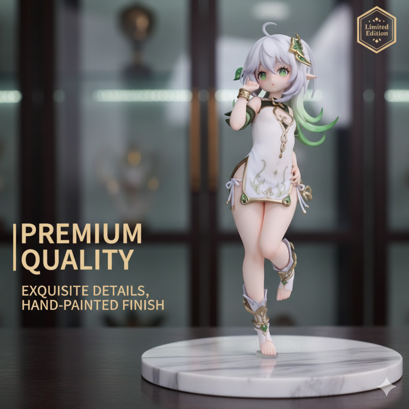 3D Printing Industry - นาฮิดะ 3D พร้อมตั้งโชว์ เก็นชิน อิมแพ็ค โมเดลพิมพ์ขึ้นรูปสีขาว