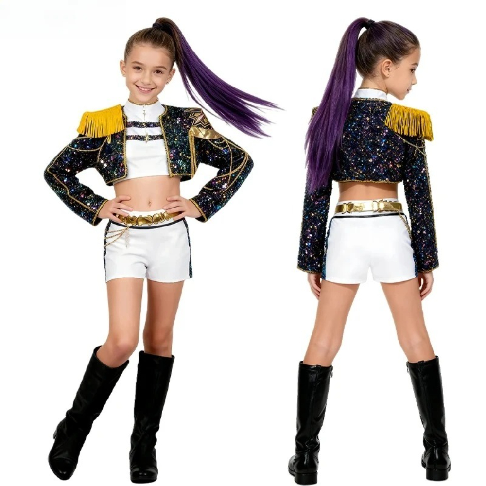 3D Printing Services - ชุดคอสเพลย์นักรบใหม่ K-Pop รูมิ โซอี้ มิรา สีดำ