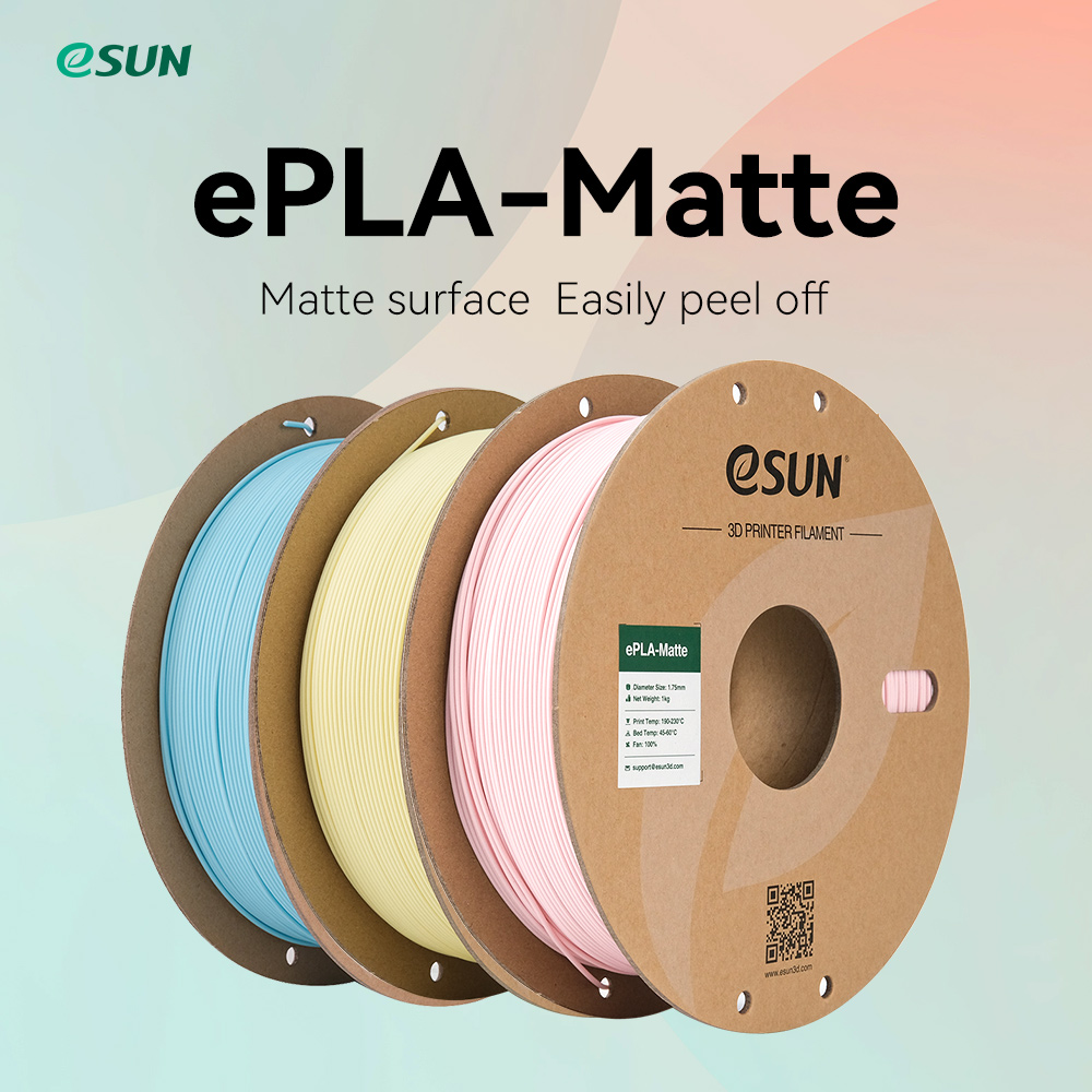 Abs Filament Spool - เส้นใยพิมพ์ 3 มิติ ESUN PLA Matte