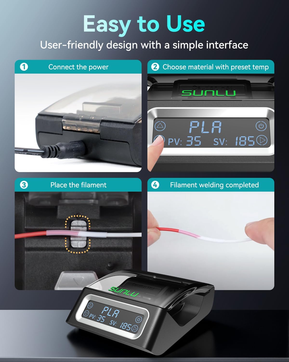 ตัวเชื่อมต่อเส้นพลาสติก SUNLU  - Abs Filament Spool บทวิจารณ์และราคา