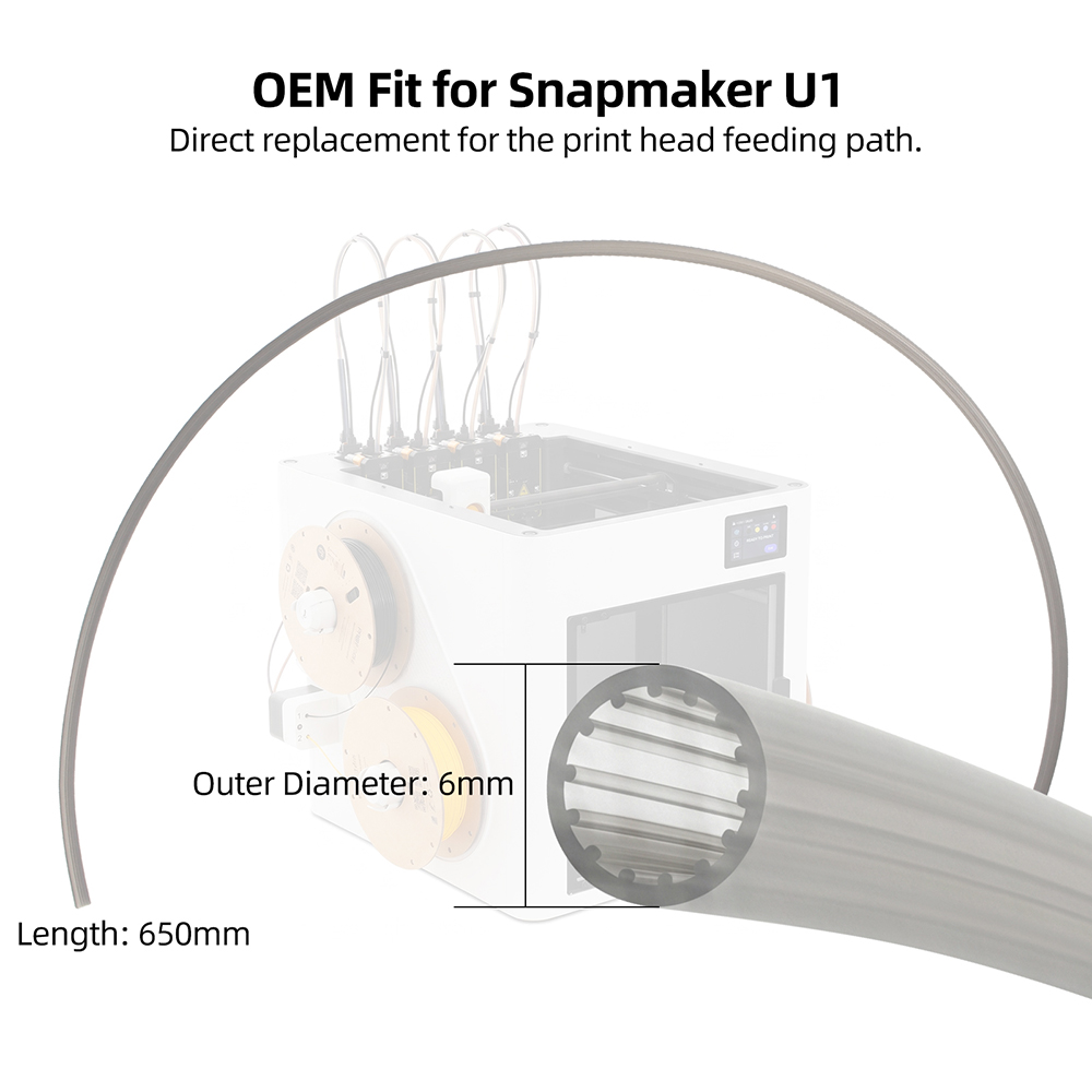 สำหรับ Snapmaker U1 ท่อรูปดาวค - 3D Printing Tpe บทวิจารณ์และราคา