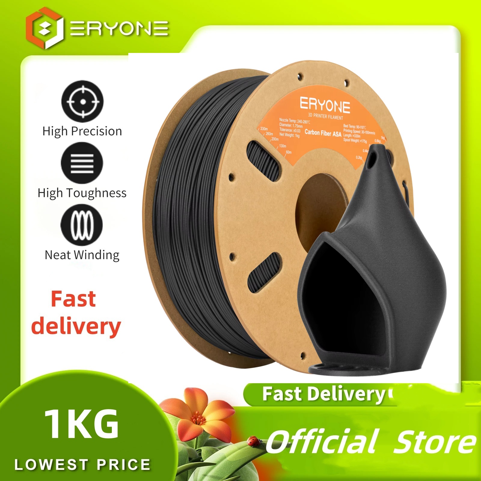 ERYONE 1KG ASA คาร์บอนไฟเบอร์  - Asa Filament Outdoor บทวิจารณ์และราคา