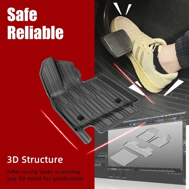 แผ่นรองท้ายรถแบบกันน้ำ 3 มิติ  - 3D Printing Tpe บทวิจารณ์และราคา