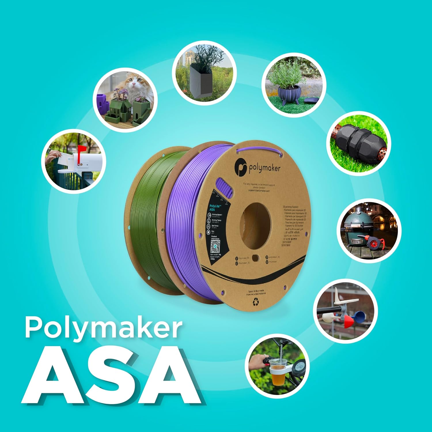 สำหรับเส้นใย ASA ขนาด 1.75 มม. - Asa Filament Outdoor บทวิจารณ์และราคา
