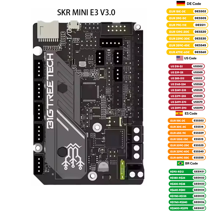 Bigtreetech skr V3.0 E3ขนาดเล็ - Motherboard 3D Printer บทวิจารณ์และราคา