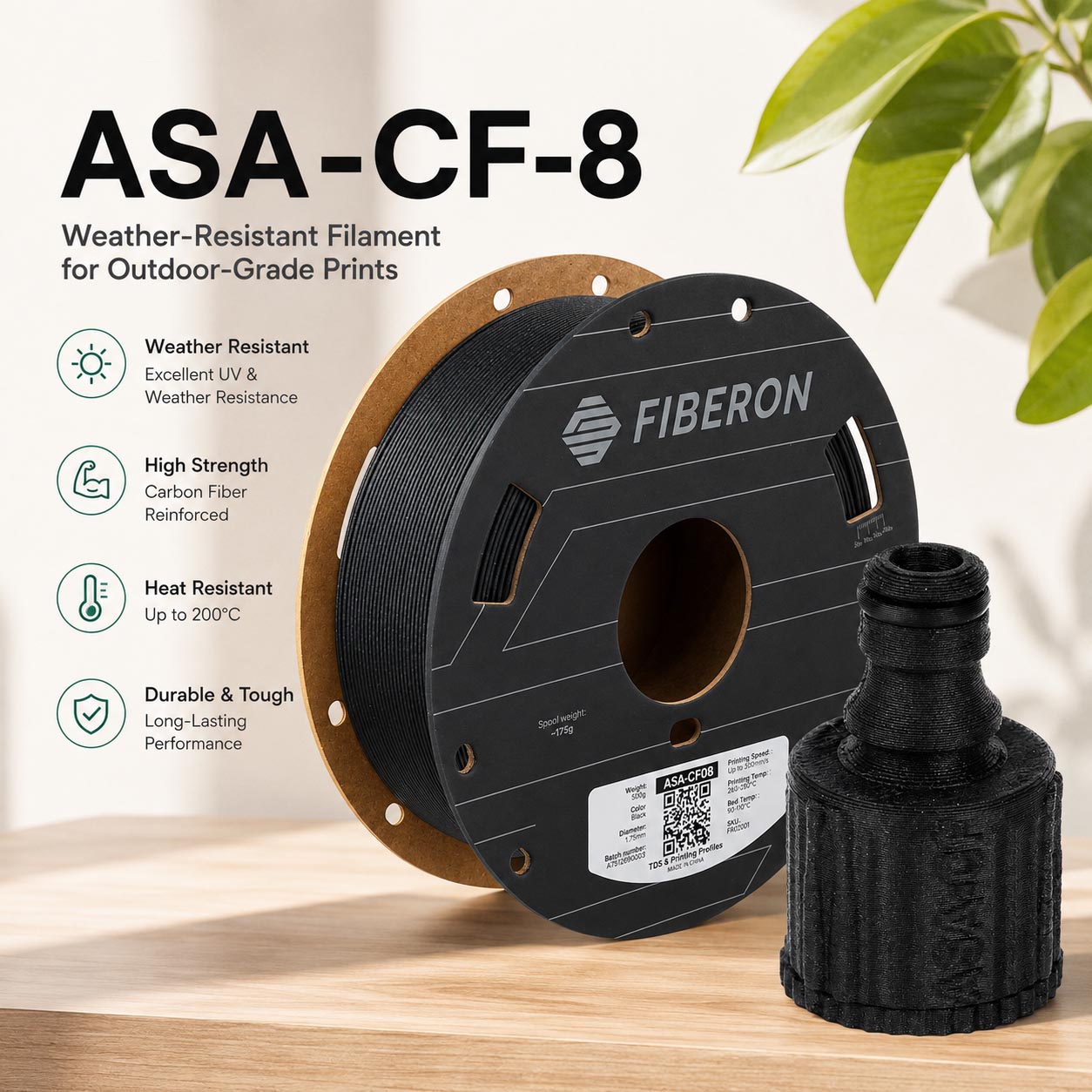 เส้นพลาสติกพิมพ์ 3 มิติ Polyma - Asa Filament Outdoor บทวิจารณ์และราคา