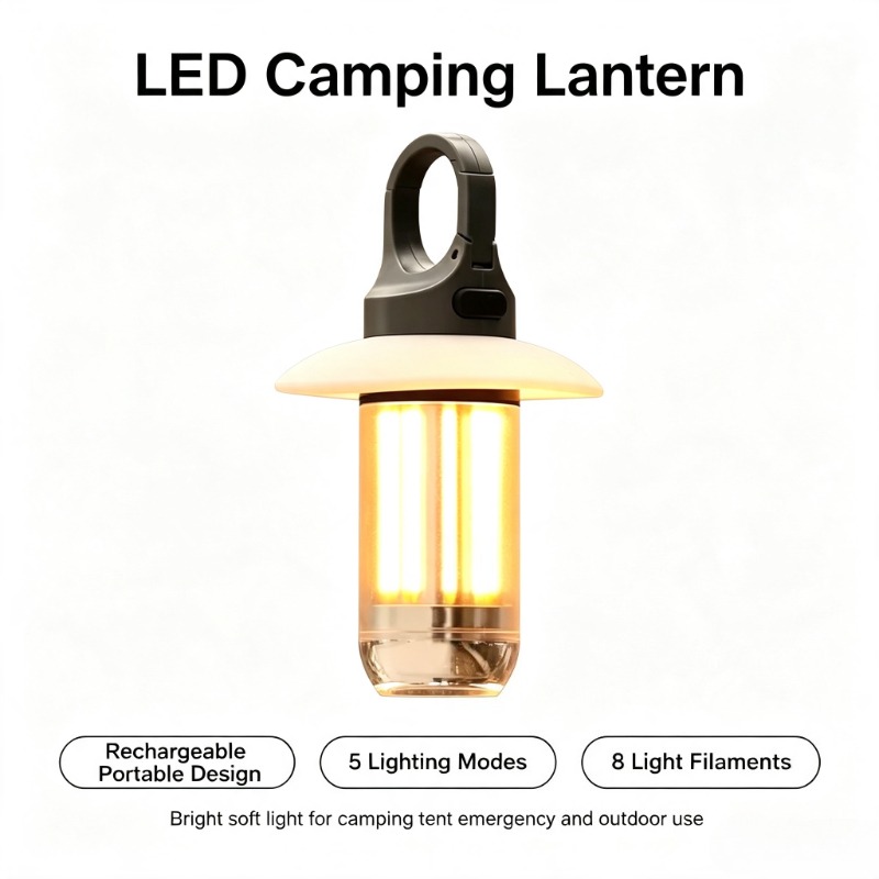 โคมไฟแคมป์ปิ้ง LED แบบชาร์จไฟไ - Asa Filament Outdoor บทวิจารณ์และราคา